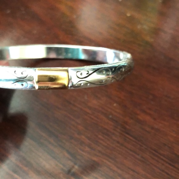 Brighton Venezia Two Tone Silver & Gold-Plated Bangle - Picture 4 of 7